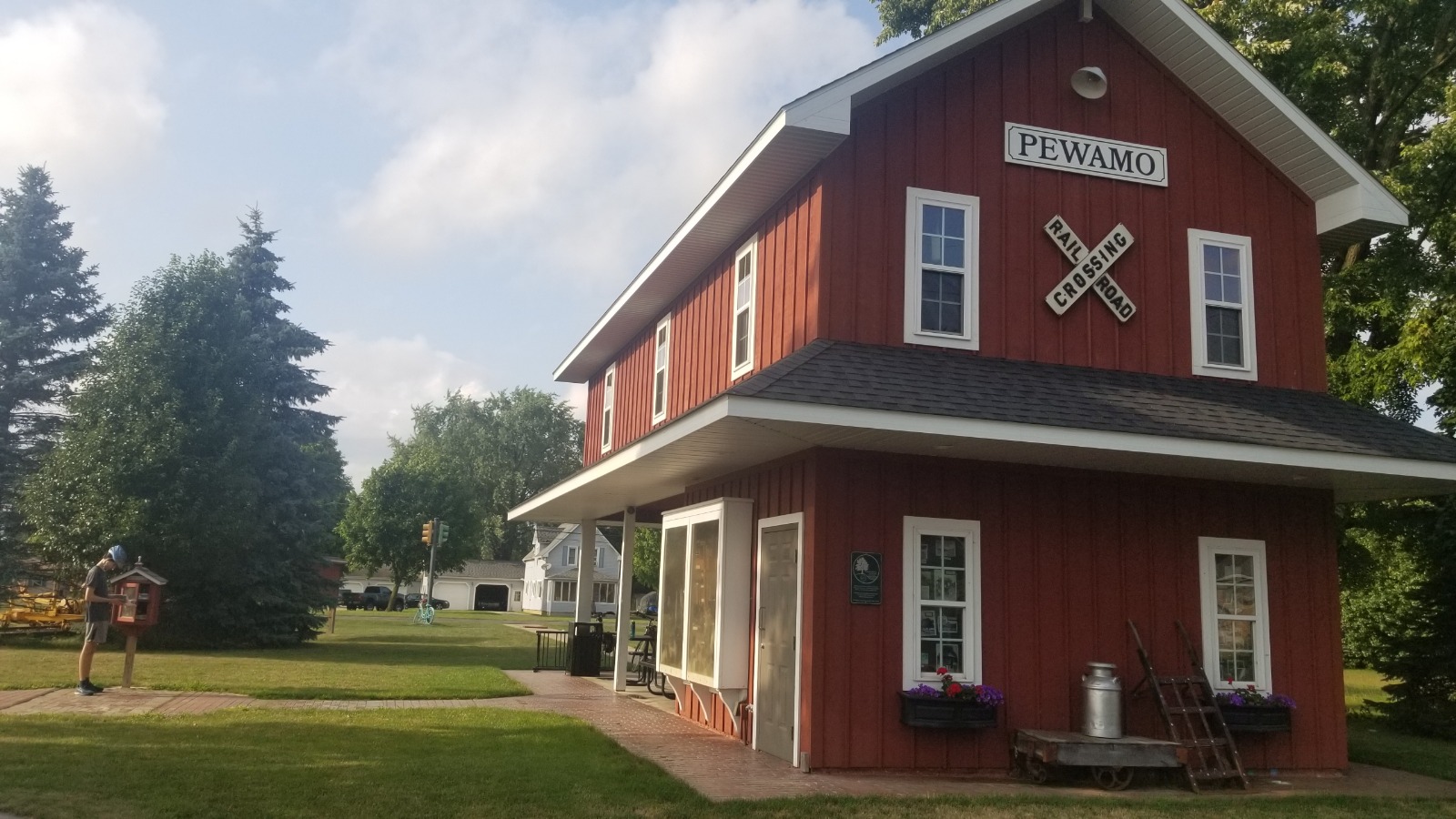 Me at a Pewamo train memorial